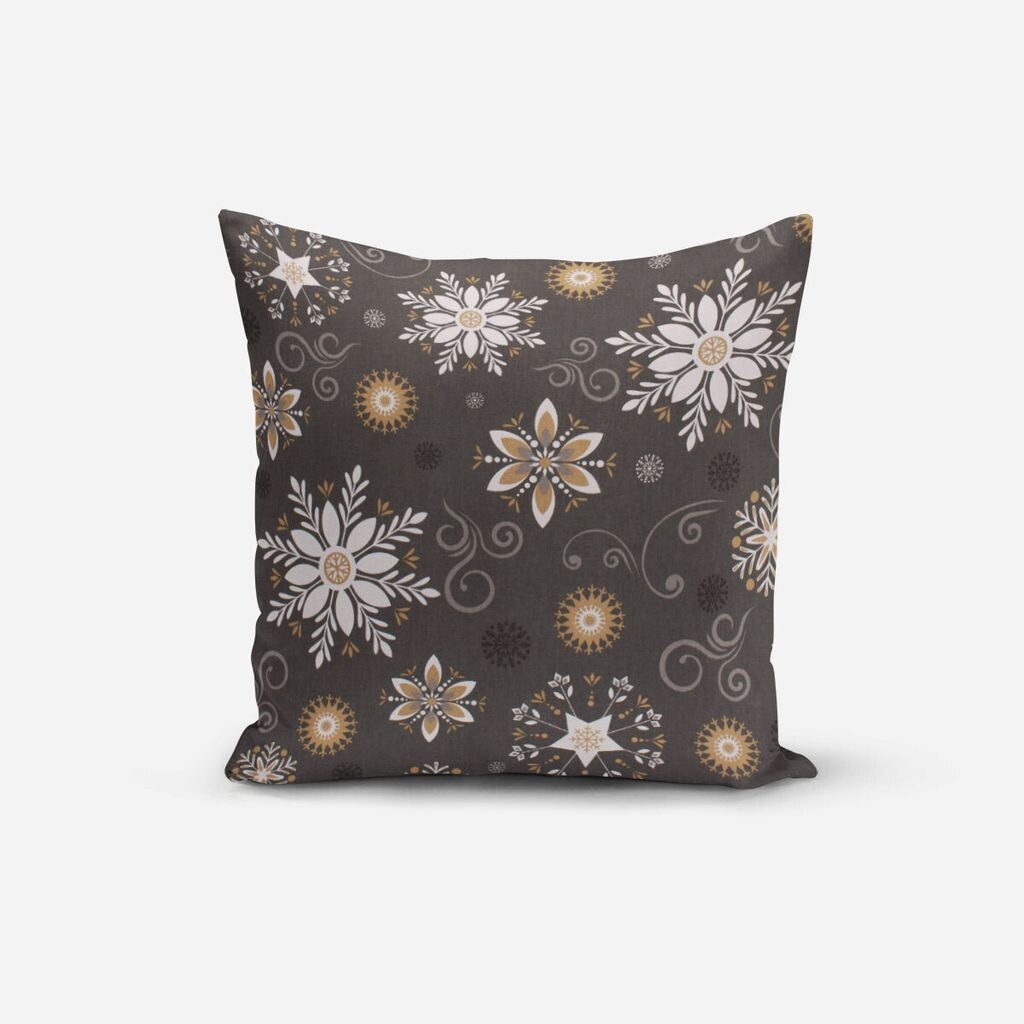 

КРАСИВАЯ ЖИЗНЬ. Чехол на подушку Liesse снежные кристаллы антрацит белое золото различные размеры размер 80x80см (ВxШ) размер 80x80см (ВxШ) Schöner-Leben