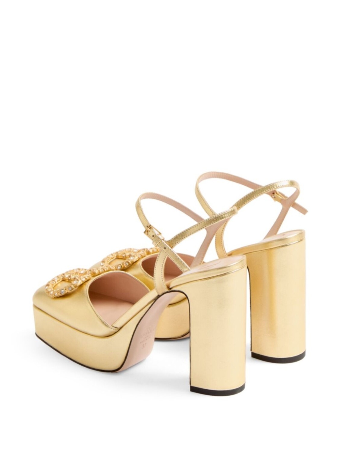 Valentino Garavani туфли с логотипом VLogo Signature, золотой — фото 3
