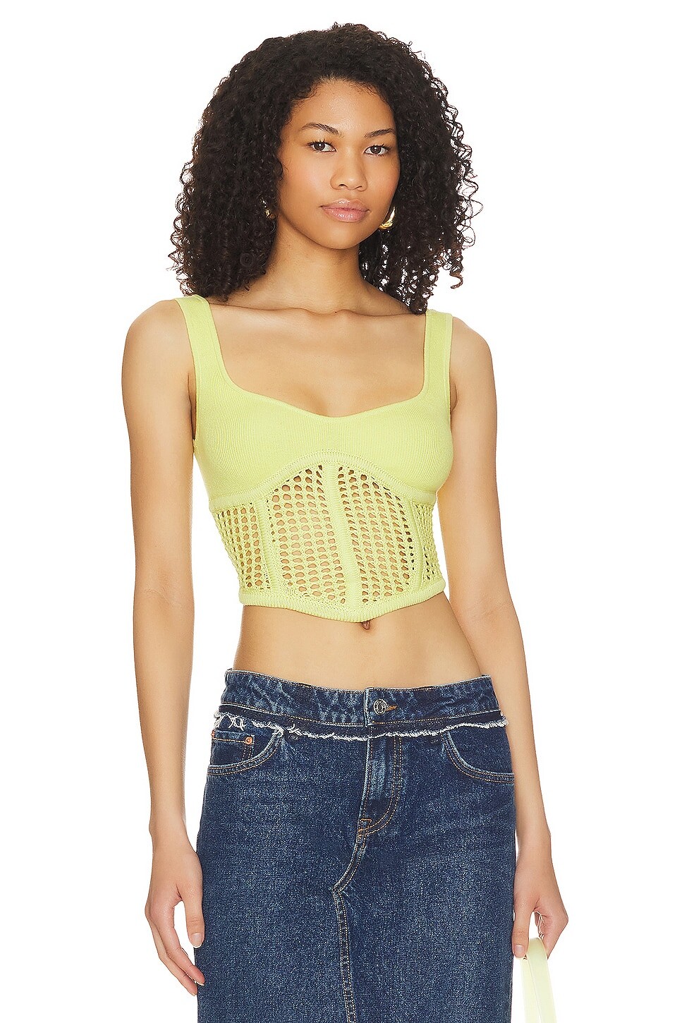 

Топ h:ours Seraphina Mesh Corset, зеленый