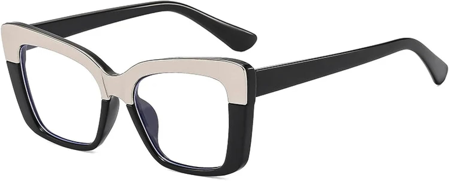 

Солнцезащитные очки с защитой от УФ-излучения UV400 | Двухцветные прозрачные линзы | Для женщин и мужчин, для занятий спортом на открытом воздухе и вождения DSVIGF, Black