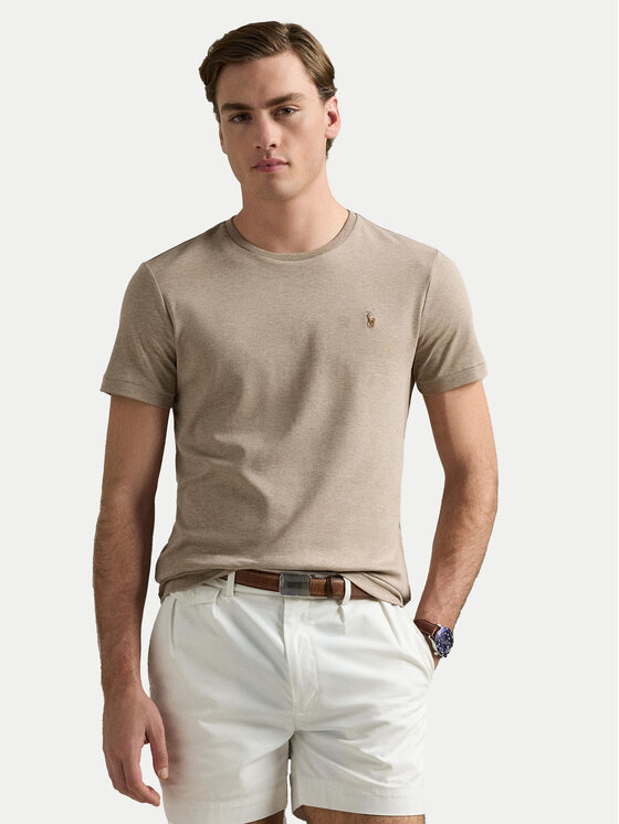 

Футболка облегающего кроя на заказ 710740727089 Polo Ralph Lauren, бежевый