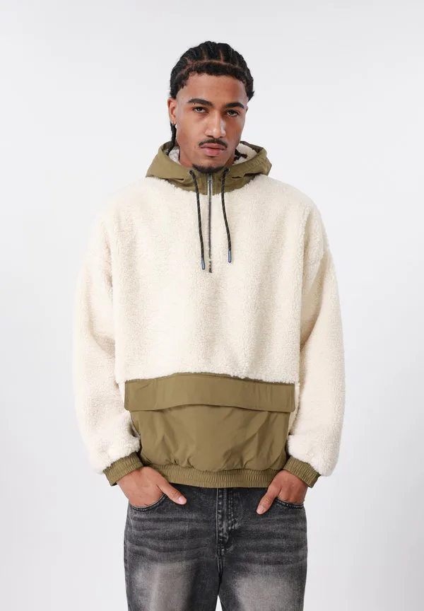 

Толстовка унисекс оверсайз в стиле "тедди" Yourturn, Off-White/Khaki, Белый, Толстовка унисекс оверсайз в стиле "тедди" Yourturn, Off-White/Khaki