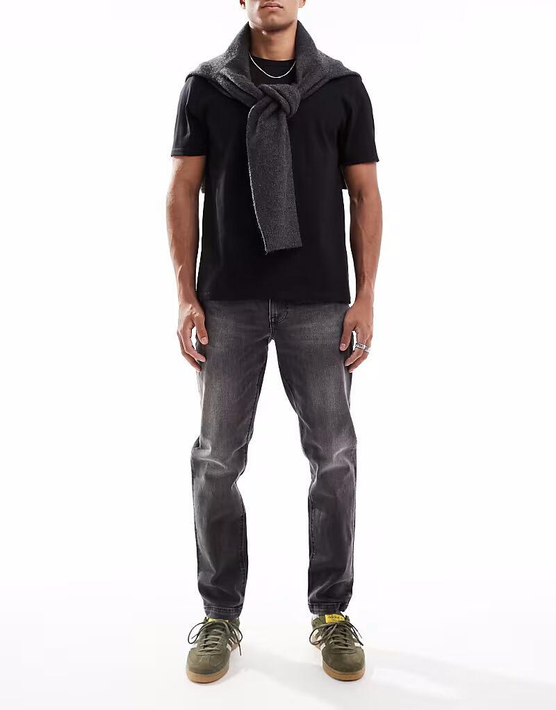 

Зауженные джинсы эластичного кроя черного цвета Asos Design