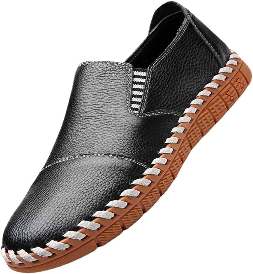 

Мужские повседневные лоферы MSYINGL, мягкие деловые туфли на шнуровке, удобные плоские прогулочные туфли ручной работы, черный