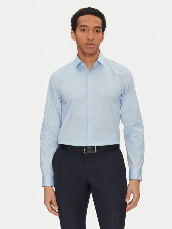 

Рубашка облегающего кроя K10K114299 Calvin Klein, голубой