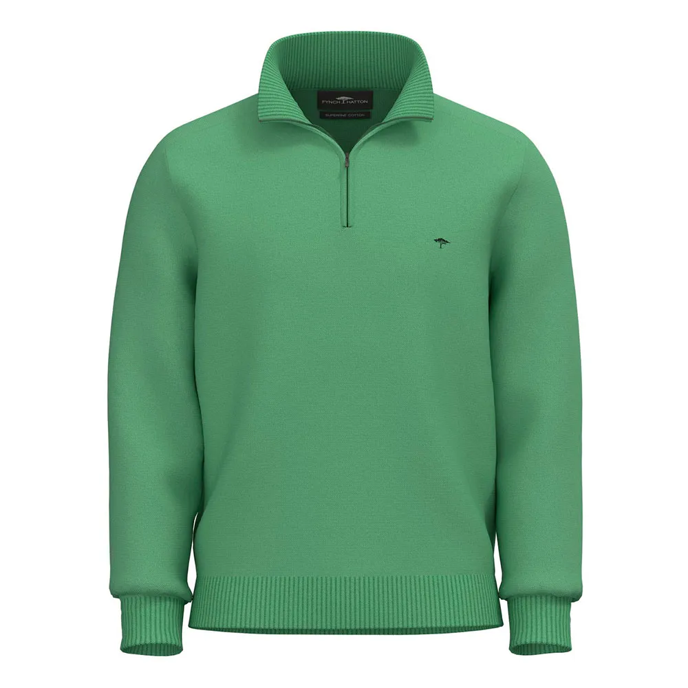 

Свитер Fynch Hatton Supersoft half zip, зеленый