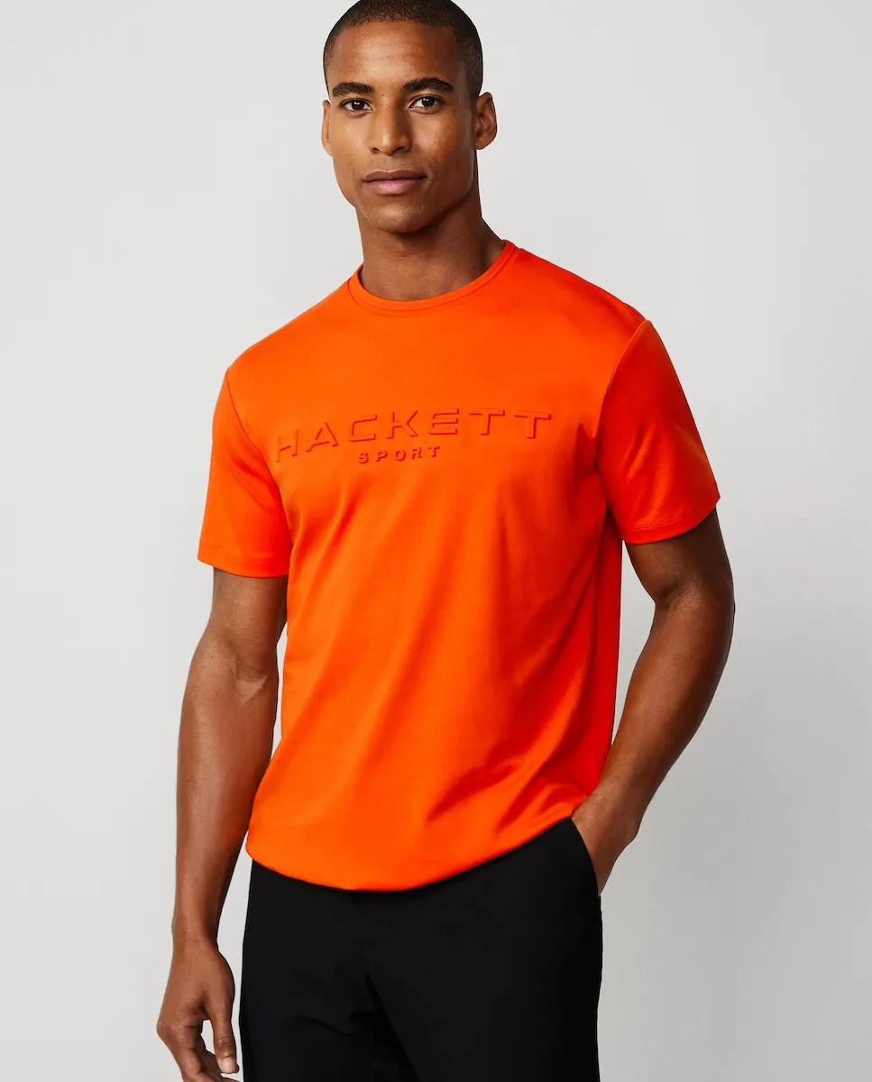 

Мужская футболка Hackett Sport с коротким рукавом и тисненым логотипом, оранжевый