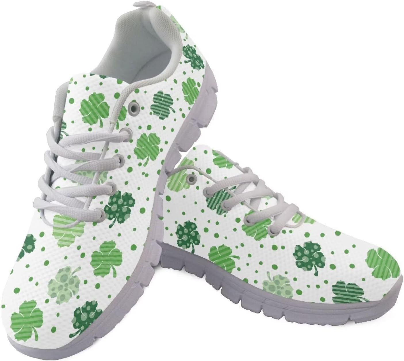 

Кроссовки GIFTPUZZ для женщин и мужчин, спортивные тренировочные обувь для бега и ходьбы, легкие дышащие кроссовки, St. Patrick's Day Leaf