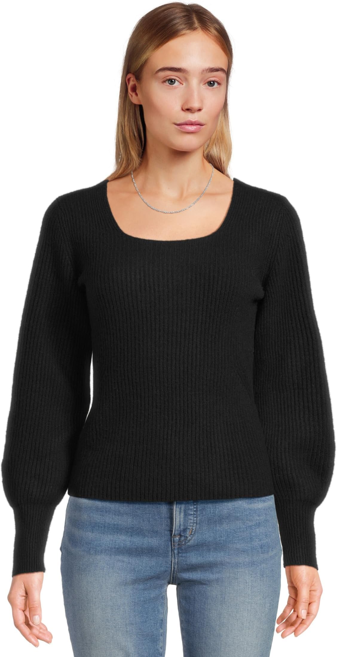 

Свитер Madewell Leyton Square Neck Pullover, цвет Velvet Black
