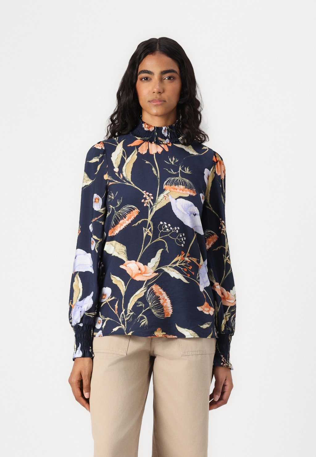 

Блуза VMELEY HIGHNECK Vero Moda, темно-синий