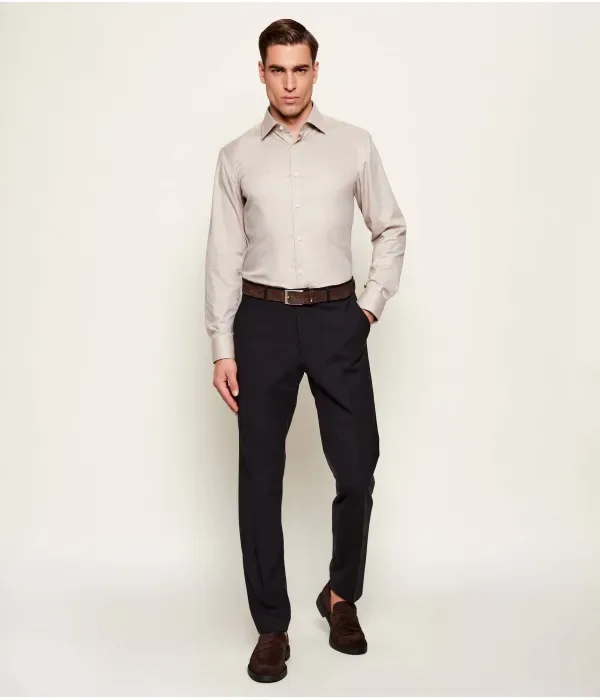Рубашка H-HANK-K-C1-261 slim fit Boss, бежевый — фото 2