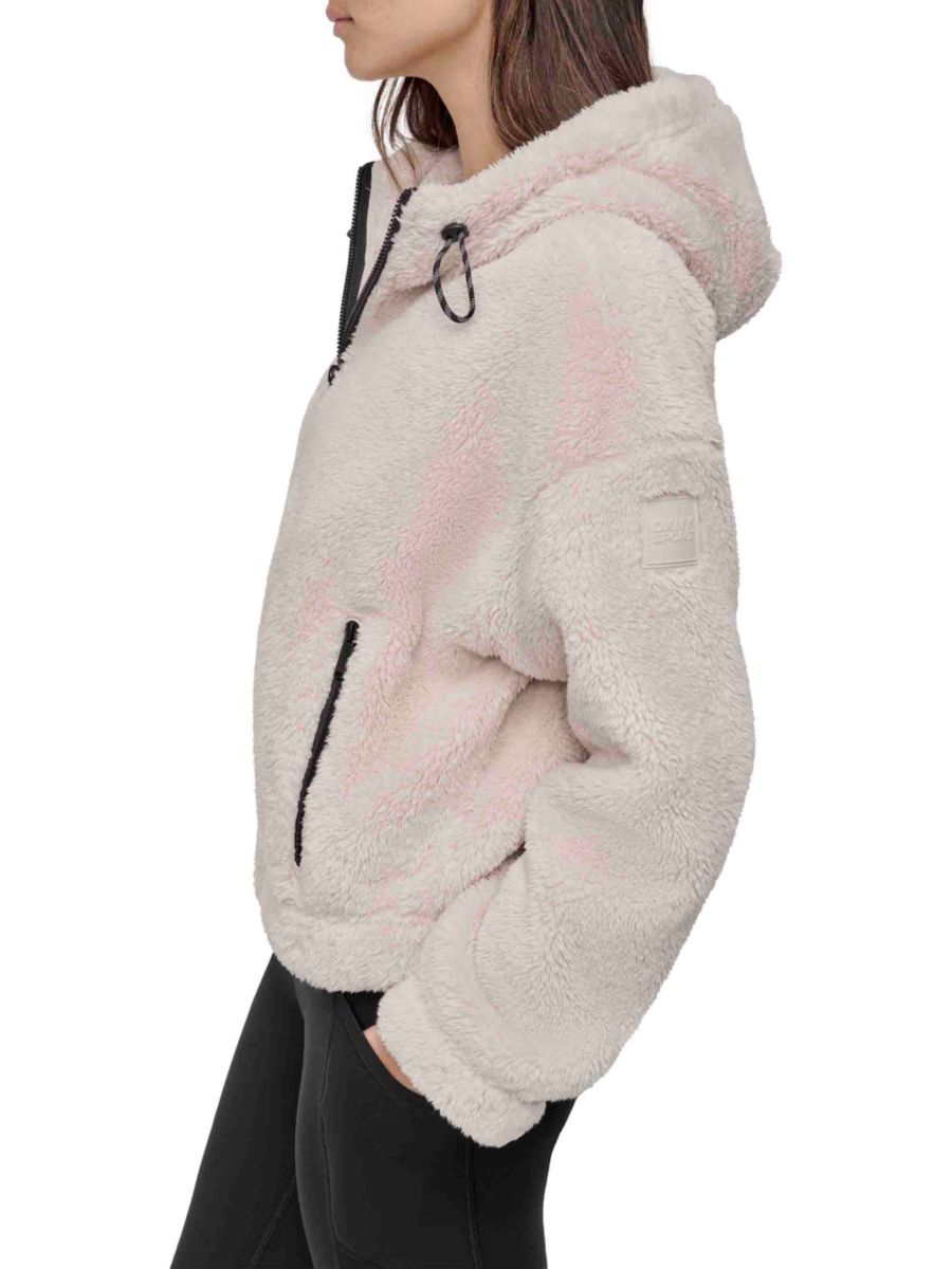 

Куртка из искусственной овчины с капюшоном и застежкой-молнией DKNY, цвет Oat