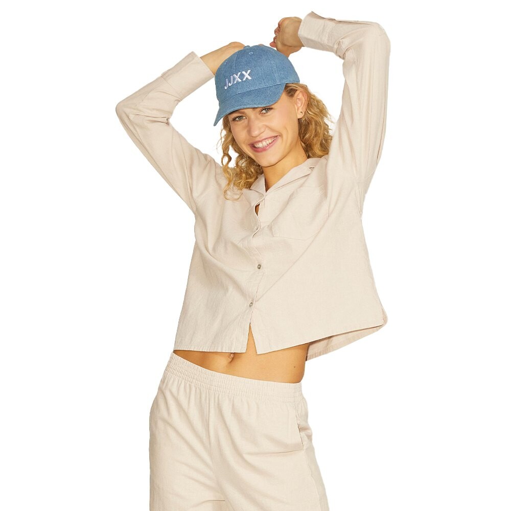 

Рубашка Jack & Jones Eva Comfort Linen SN, белый, Серый, Рубашка Jack & Jones Eva Comfort Linen SN, белый