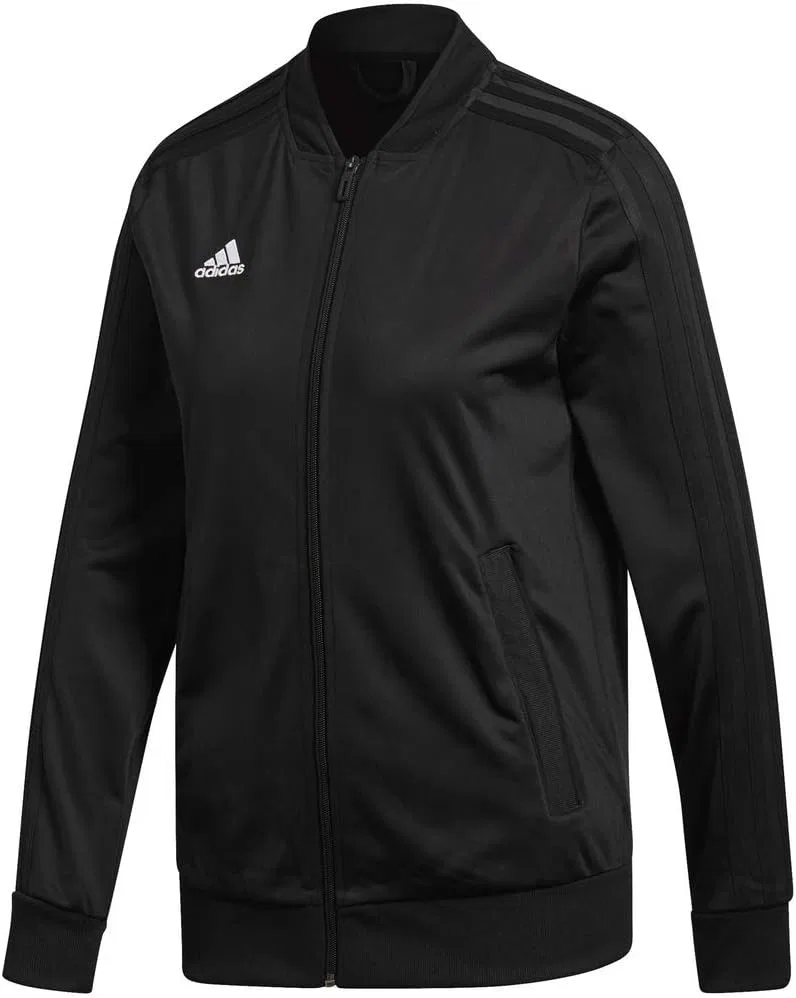 Куртка женская футбольная adidas, черный/белый
