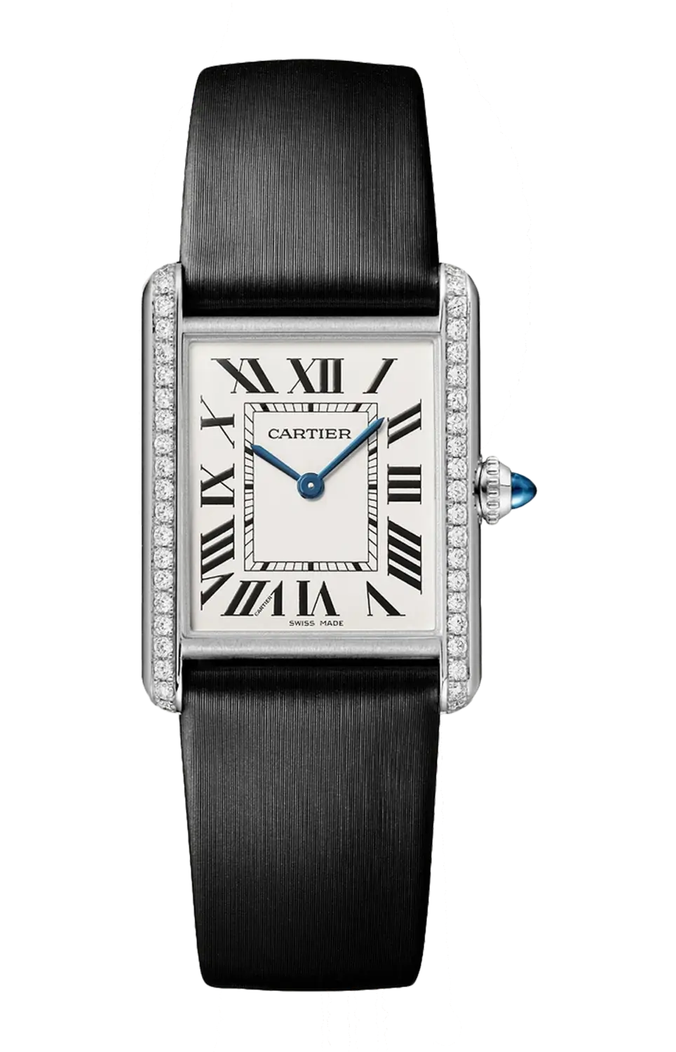 

Tank must de cartier, большая модель, сталь, бриллианты, кварц - w4ta0030 CARTIER