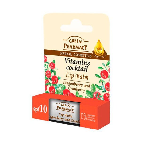 

Бальзам для губ Брусника и клюква 3.6 гр Green Pharmacy