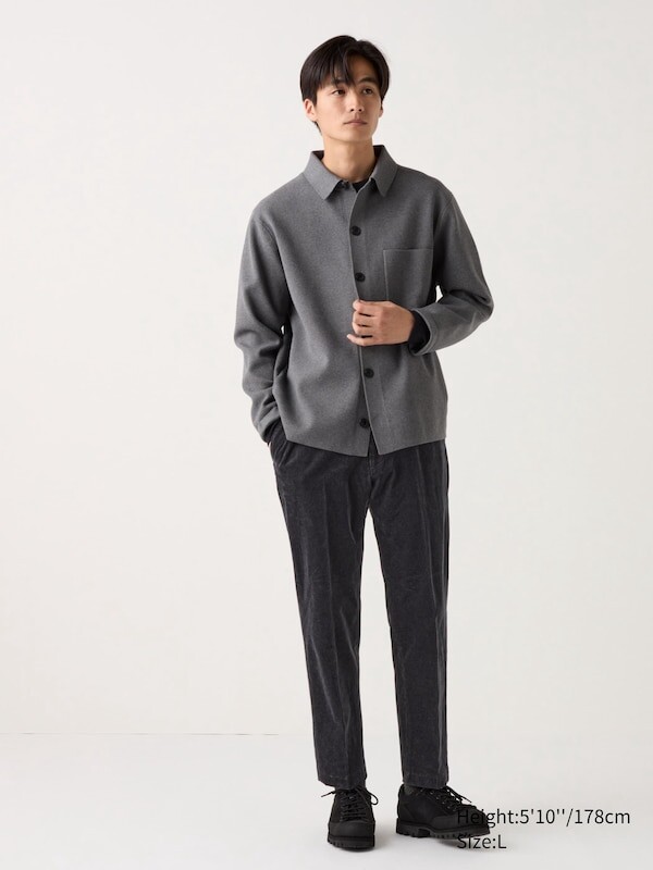 

Элегантные брюки до щиколоток вельвет Uniqlo, серый
