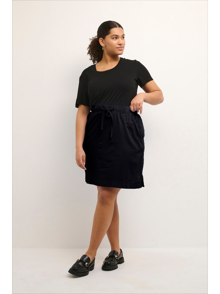 

KAFFE curve Юбка KCnana, стандартный крой, черный, глубокий крой