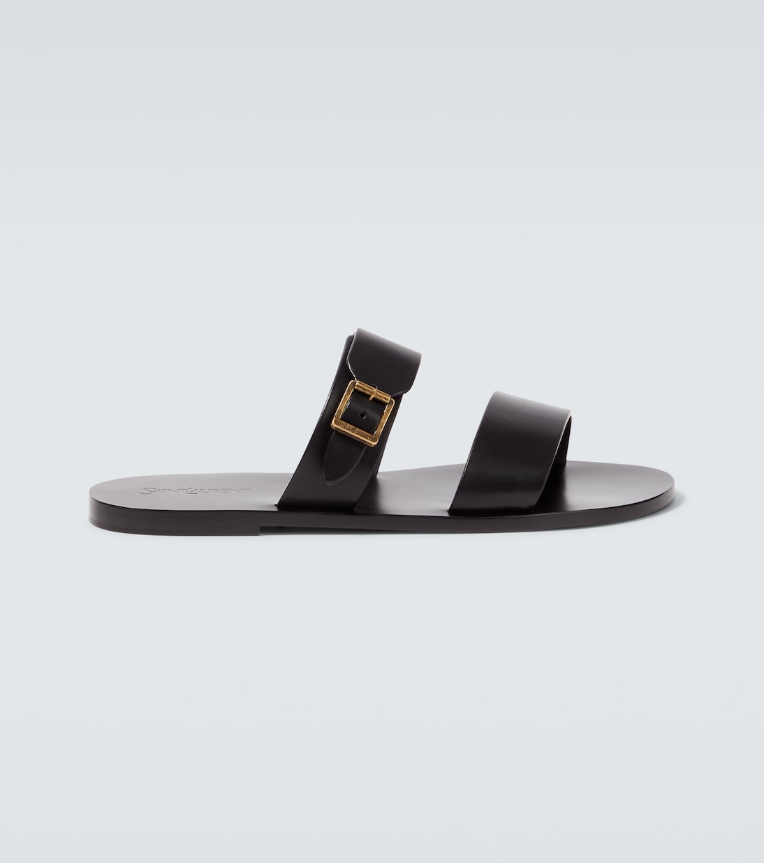

Кожаные сандалии Ios Saint Laurent, нуар