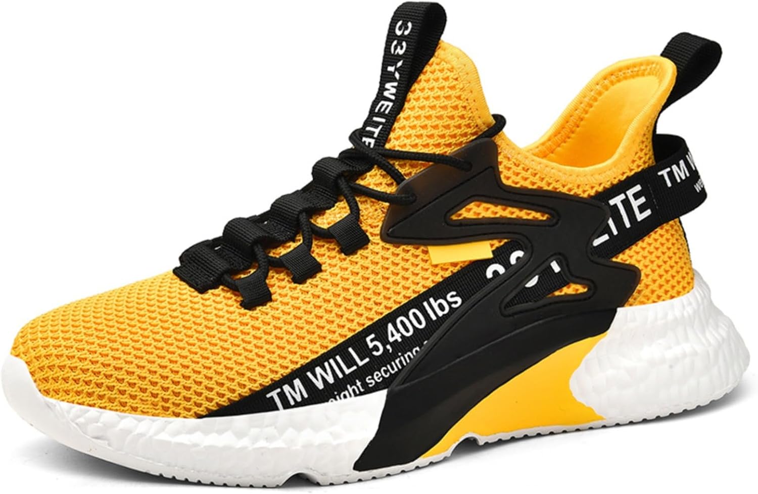 

Мужские дышащие сетчатые кроссовки для бега - легкая повседневная спортивная обувь с амортизирующими стельками Azttoztto, желтый