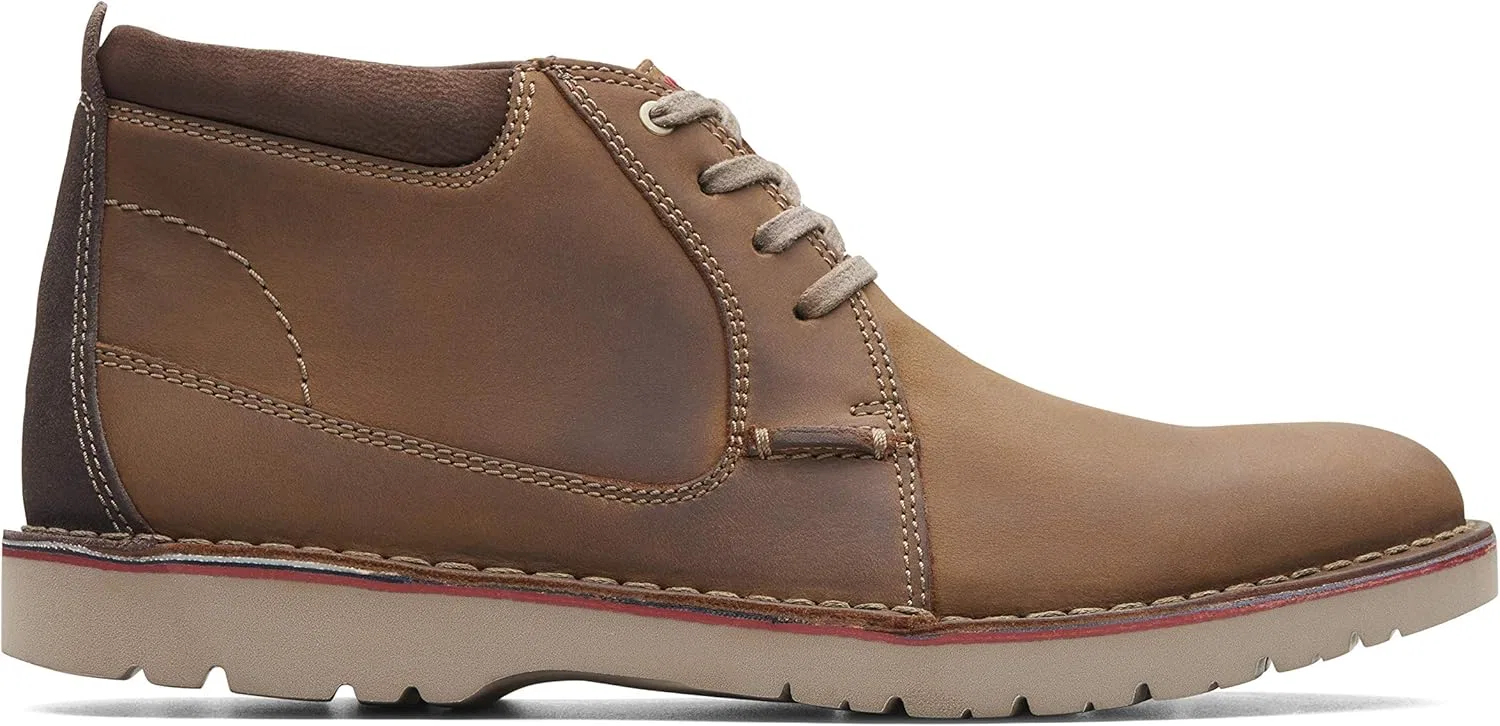 Мужские ботинки Clarks Vargo Mid, Brown Dark Tan Leather