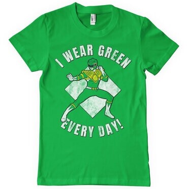 

Футболка Power Rangers I Wear Green Every Day, зеленый