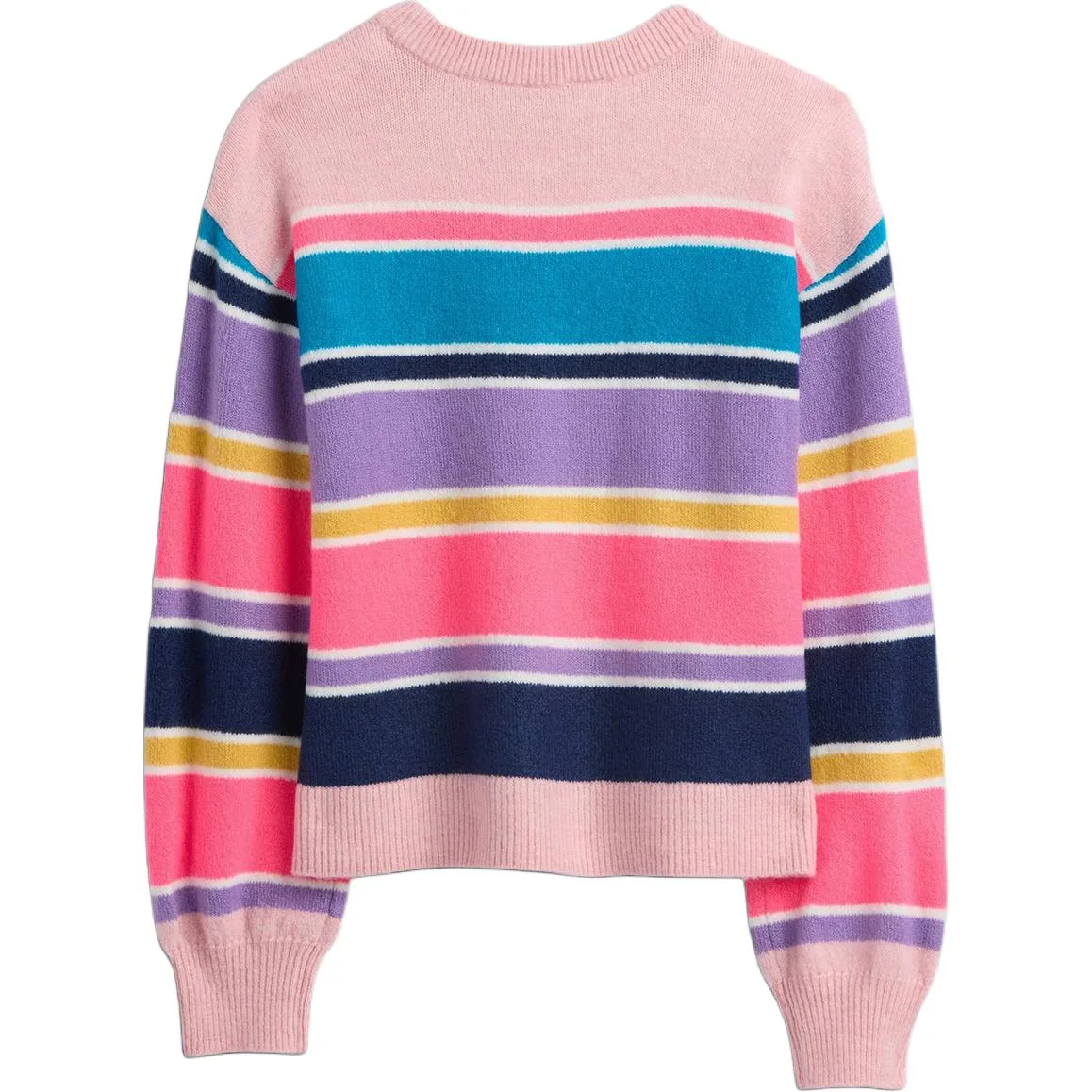 Детский свитер с круглым вырезом GAP, Multicolor Stripes — фото 3
