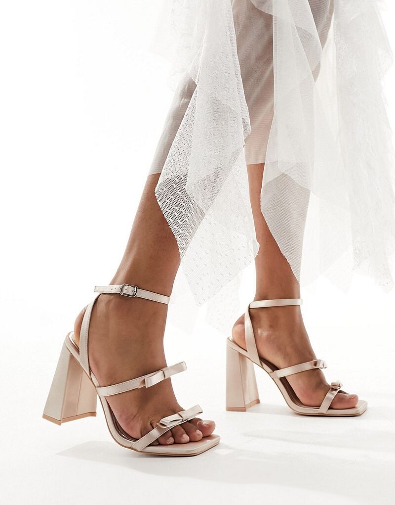 

Розовые босоножки на каблуке с бантом Be Mine Bridal Angelin