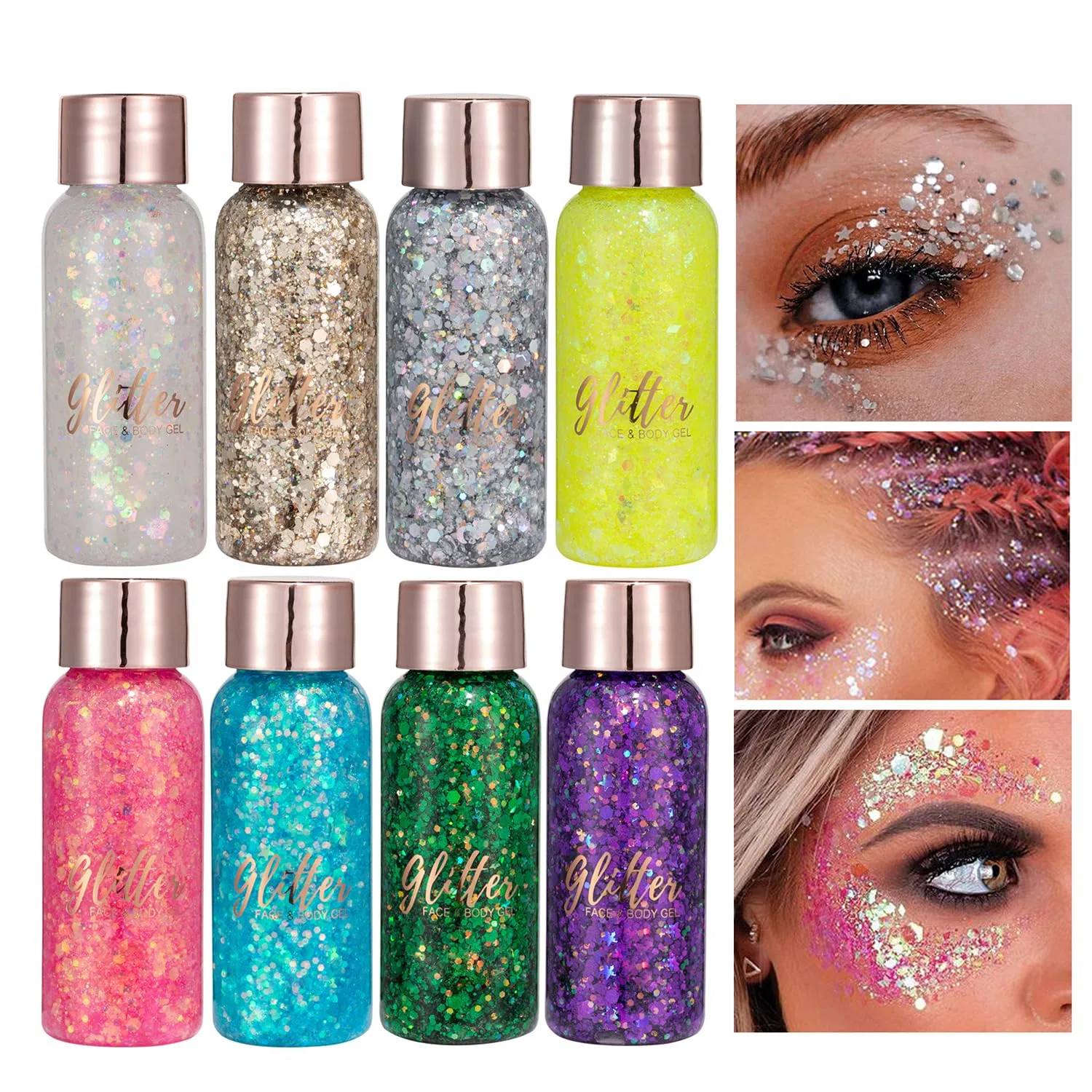 Жидкие блестки для тела и лица «Mermaid Sequins» Gl-Turelifes, Set B — фото 3