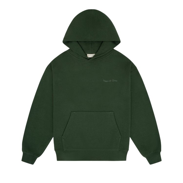 

Худи Museum of Peace & Quiet Wordmark Pigment Dyed Hoodie 'Forest', зеленый