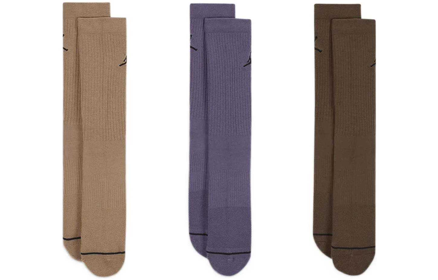 Носки повседневные 3 пары Jordan, 1 Set 3 Pack (Khaki+Blue+Brown)