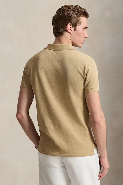 Поло хлопковое Polo Ralph Lauren, бежевый — фото 2