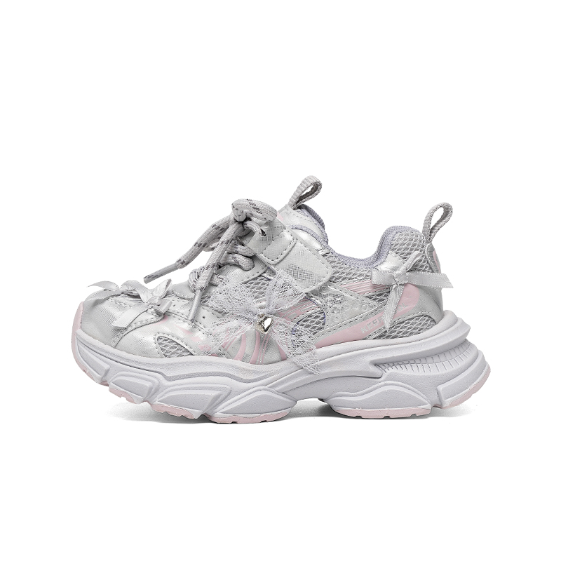 

Explorer 20 Slip Resistant Abrasion Resistant низкие повседневные кроссовки для детей Jeep, серебро розовый