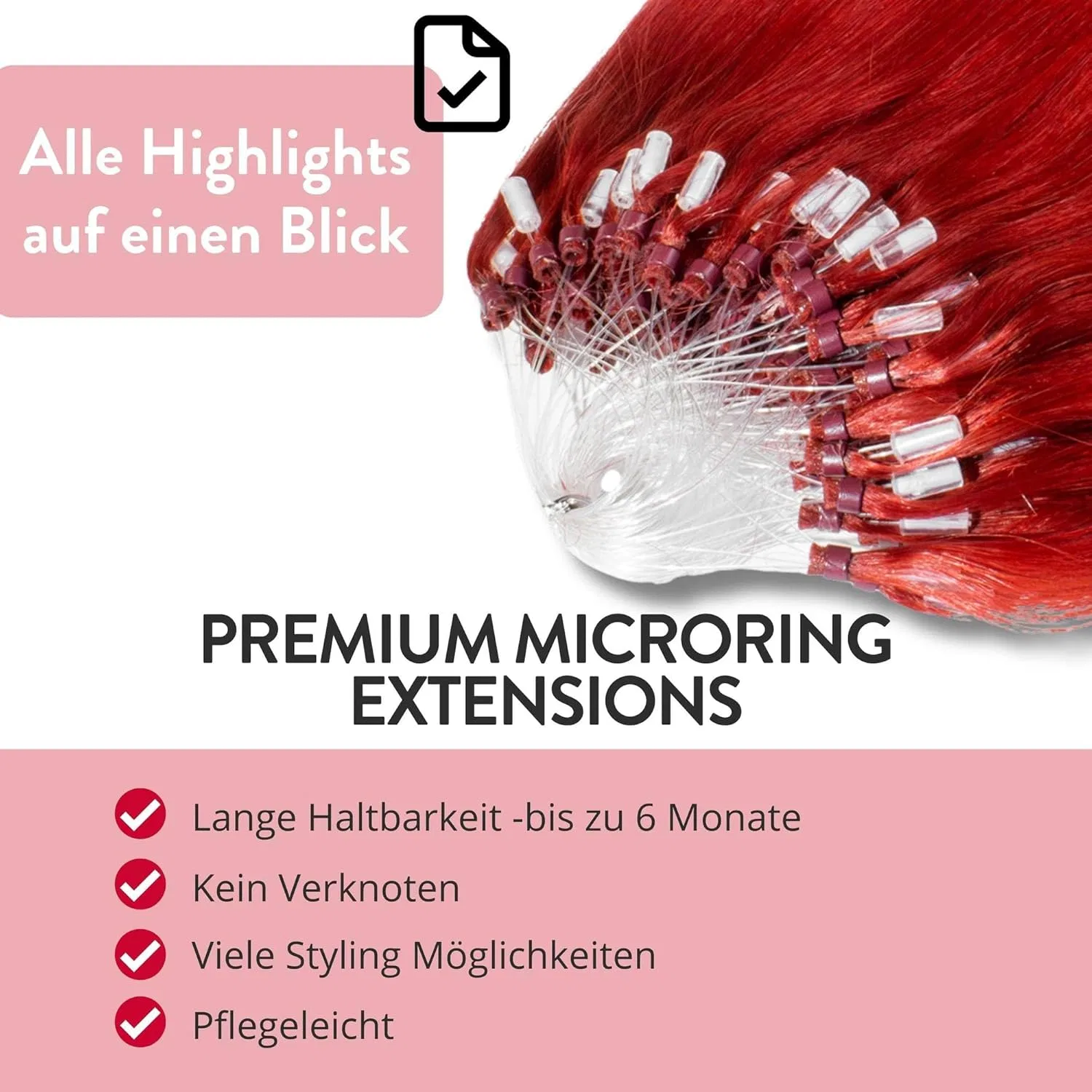 Наращивание волос Micro Ring Extensions Real Hair от hair2heart Hair2Heart — фото 3