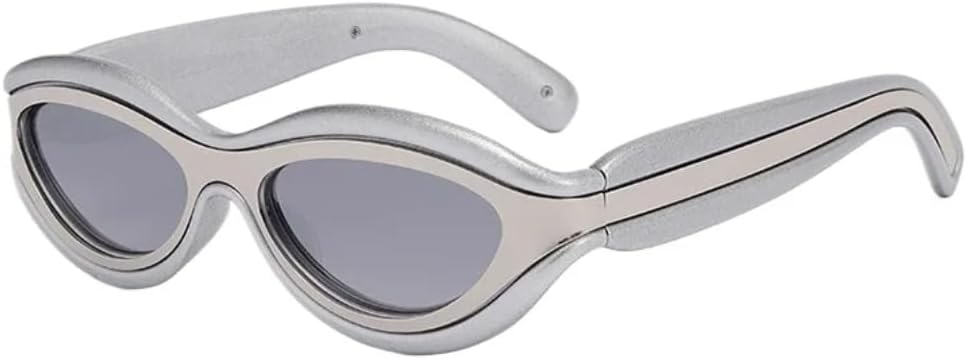 

Маленькие круглые солнцезащитные очки в стиле панк для женщин, роскошные солнцезащитные очки в стиле стимпанк, цельные солнцезащитные очки для женщин HHZZYVY, T1105-c4 Silver