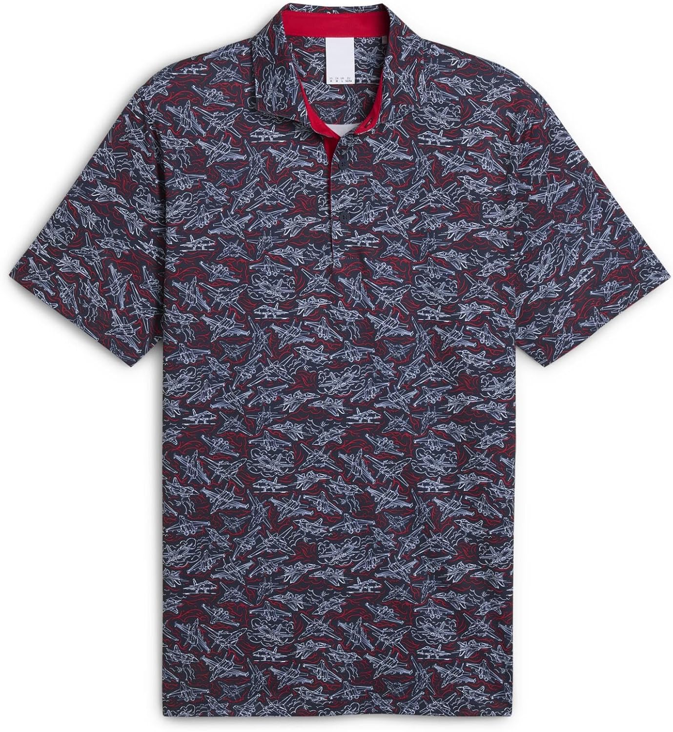 

Футболка-поло PUMA Golf x PTC TILE, красный/желтый