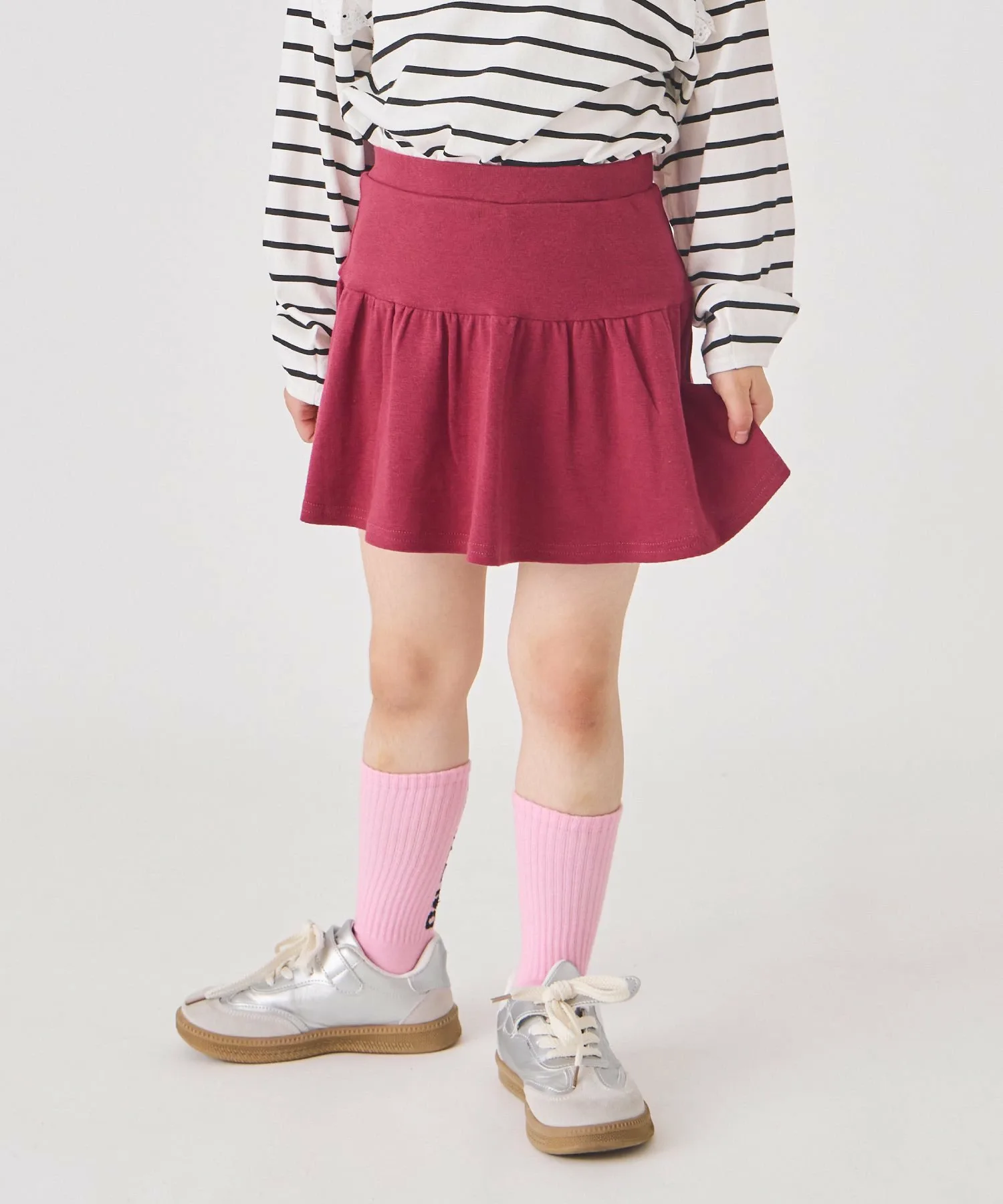 Юбка однотонные юбки длиной 1/4 Ever Closet, Dark Red