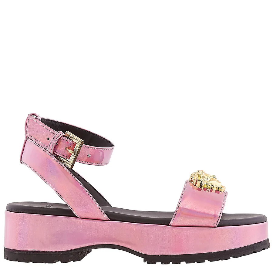 Детские сандалии Young Versace La Medusa на платформе, розовый