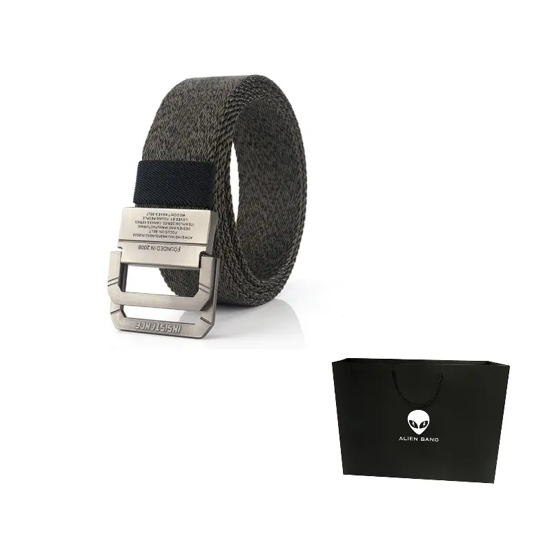

ALIEN BANG Нейлоновый кожаный ремень унисекс шириной 3,8 см, Black