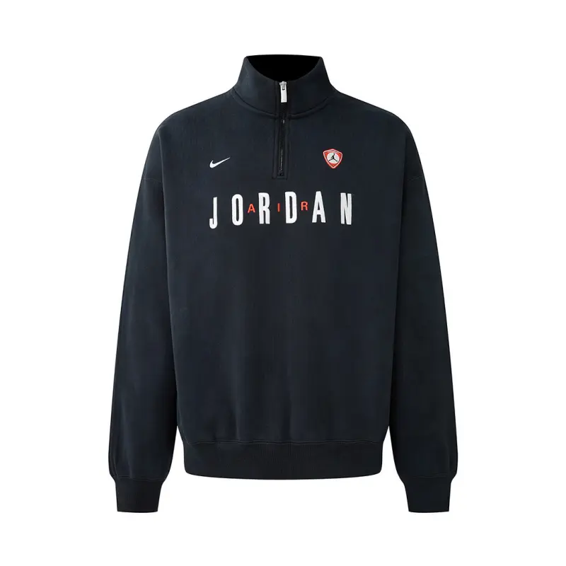 Jordan Свитшот мужской черный Stand Collar Moderate
