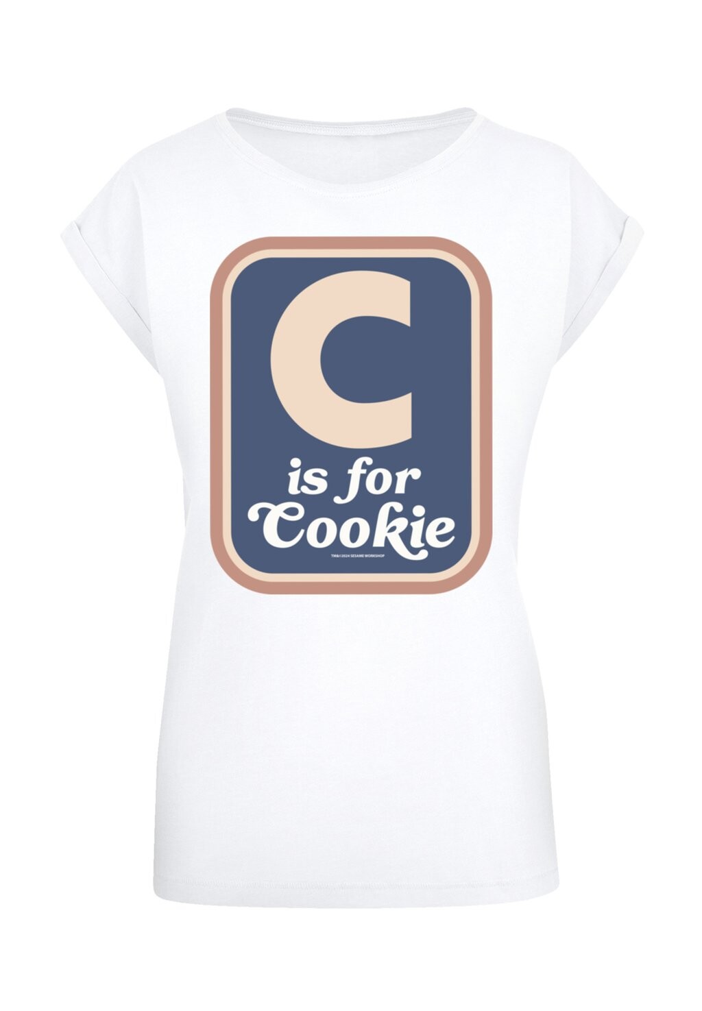 

Футболка с принтом SESAMSTRASSE C IS FOR COOKIE F4NT4STIC, белый
