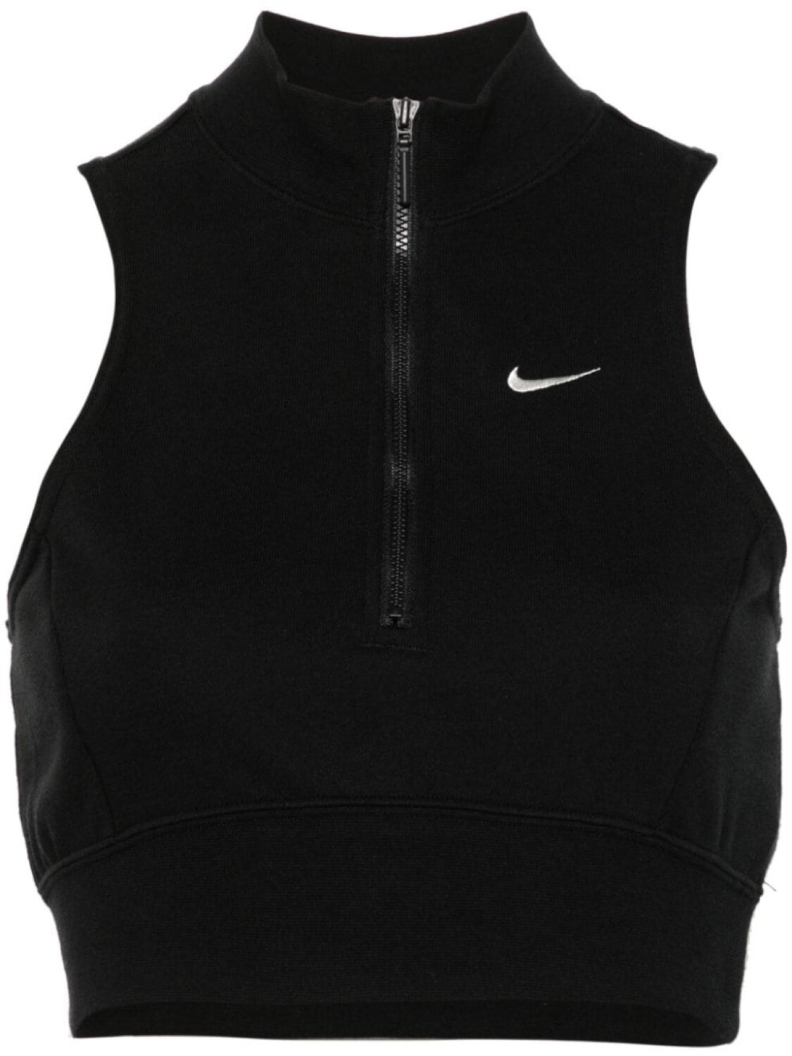 

Nike укороченный топ с воротником на молнии, черный
