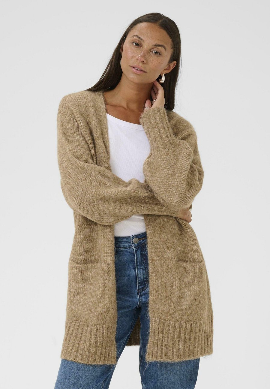 

Кардиган Kaffe KATRINA KNIT CARDIGAN, Toasted Coconut Melange/Brown