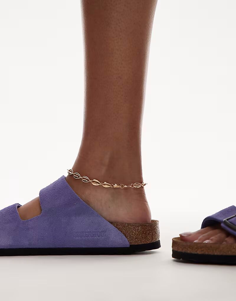 Сандалии Birkenstock Arizona фиолетового цвета — фото 2