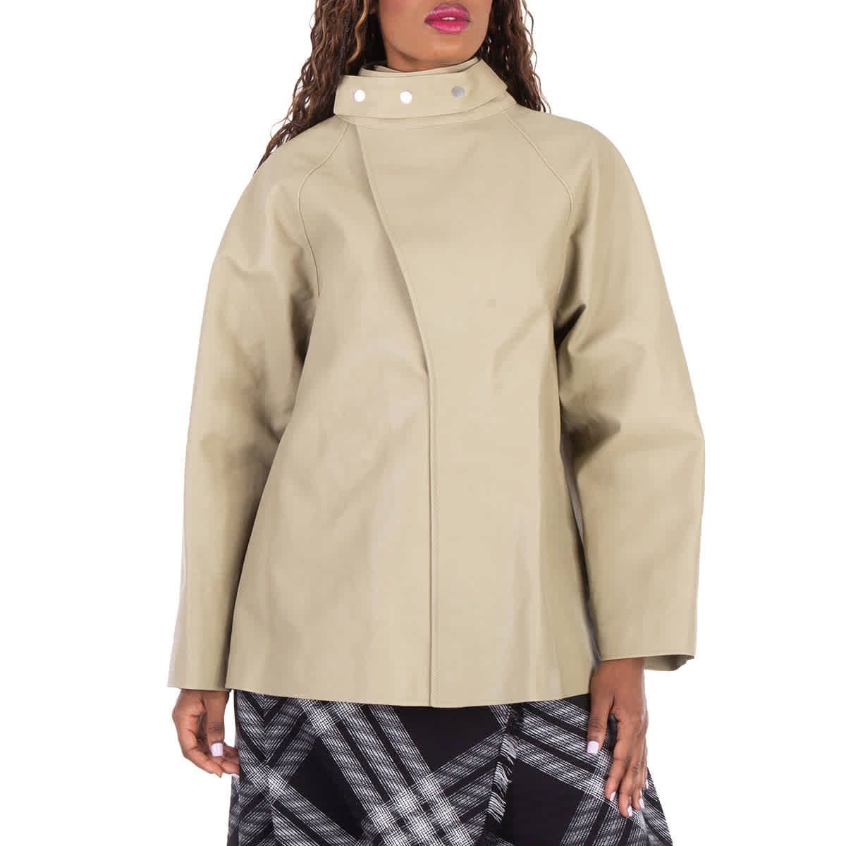 

Кожаная куртка Burberry Puttee с воротником, Hunter