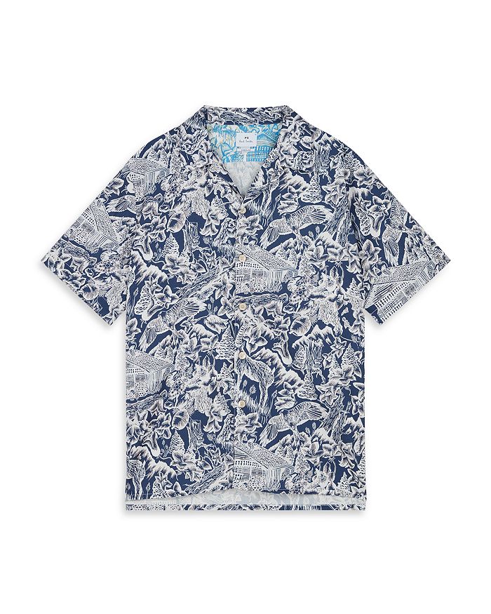 

Печатная рубашка с коротким рукавом Camp PS Paul Smith, мультиколор