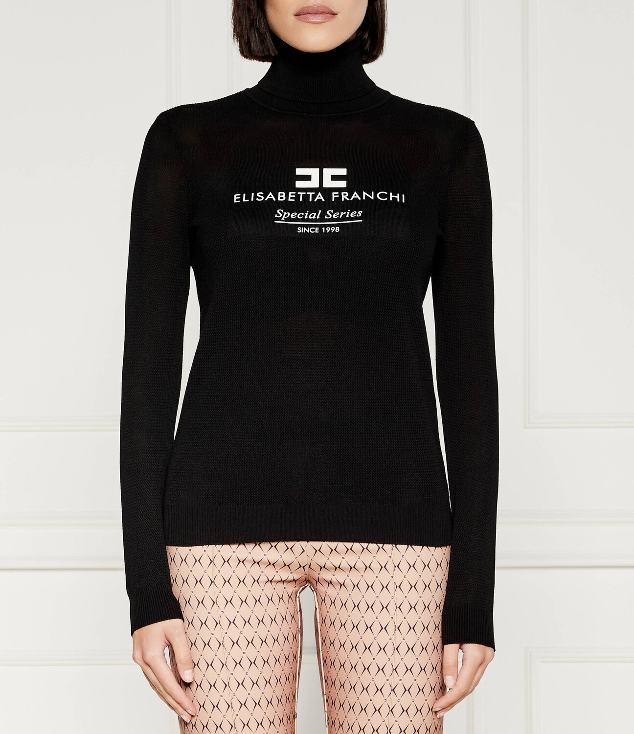 

Свитер Elisabetta Franchi Slim Fit, черный
