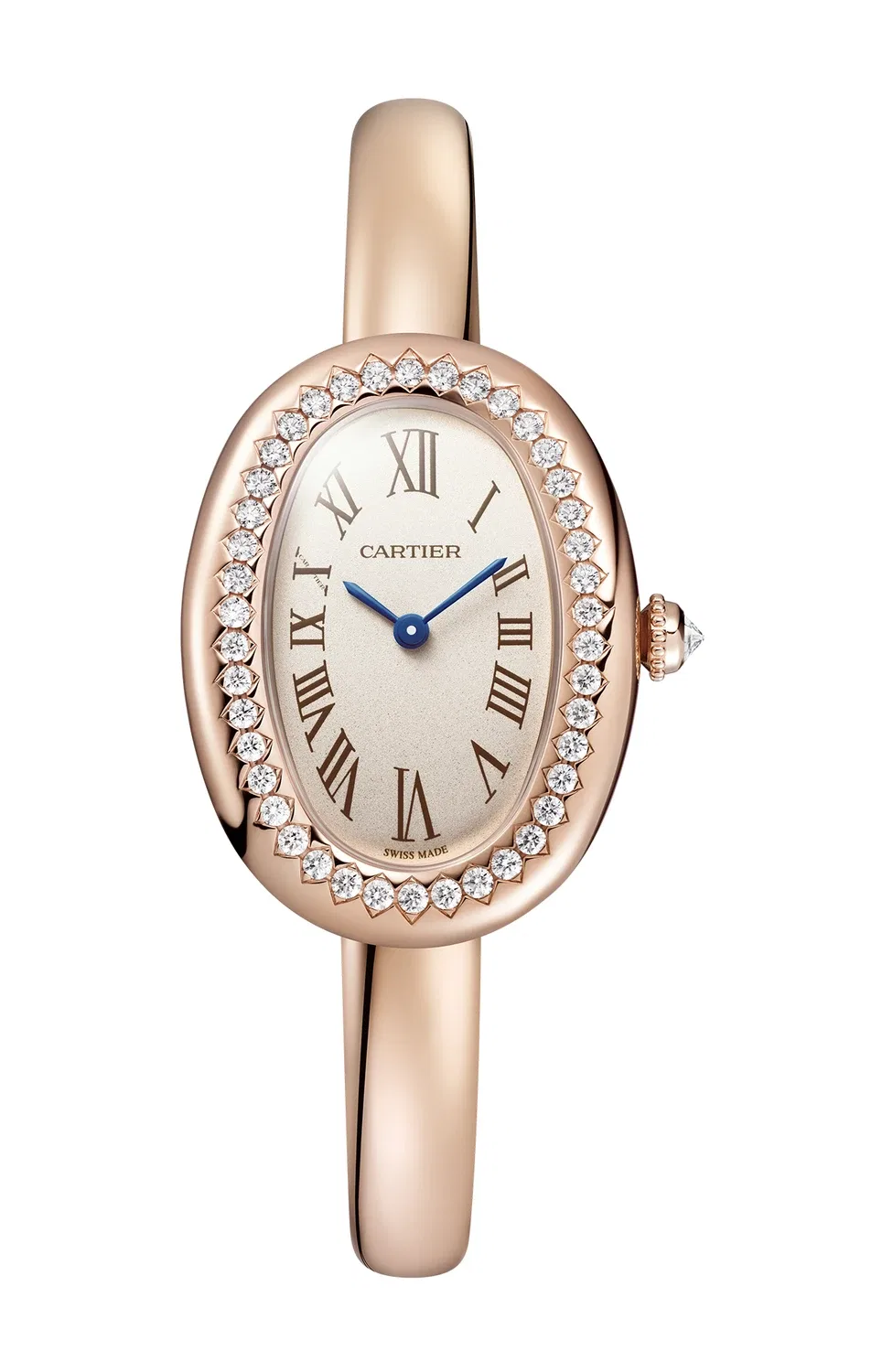 BAIGNOIRE MODELLO PICCOLO, розовое золото, бриллианты, размер 16, кварц - WJBA0042 CARTIER, золотой