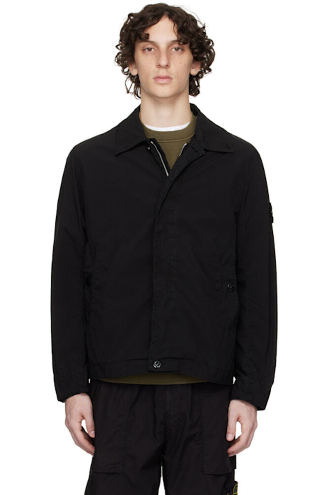 

Черная легкая компактная куртка Poly-TC Stone Island