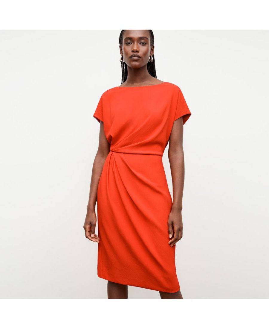 

Женское платье Jillian - Экологичное, с плотной мягкой волной MMLaFleur, Bright coral